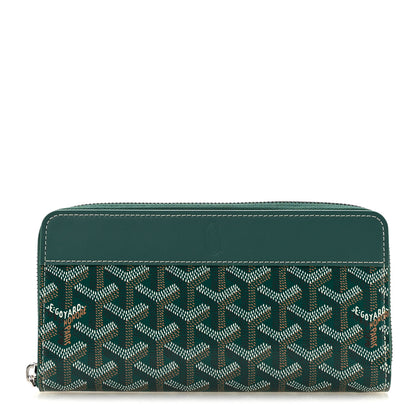 Goyard Goyardine Matignon Zip Around GM Wallet Green 1 of 8