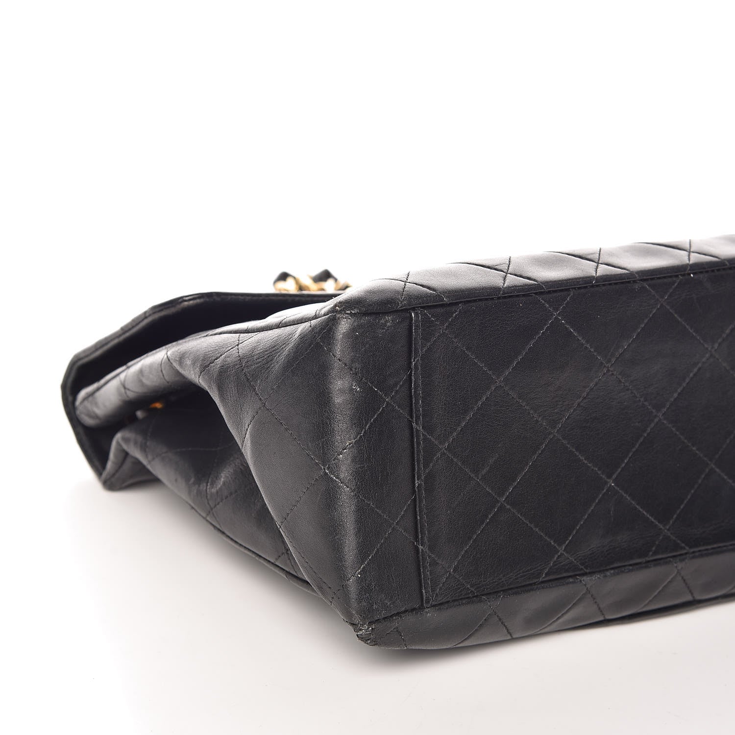 Chanel Lambskin Quilted XL Jumbo Single Flap Black 6 of 11