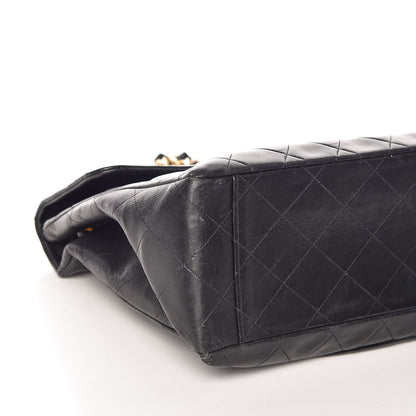 Chanel Lambskin Quilted XL Jumbo Single Flap Black 6 of 11