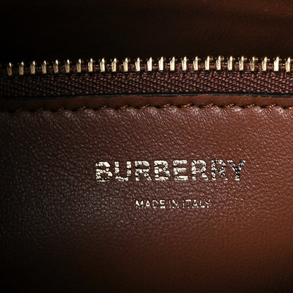 Burberry Canvas Smooth Calfskin Two Tone Mini Pocket Bag Natural Malt Brown 7 of 11