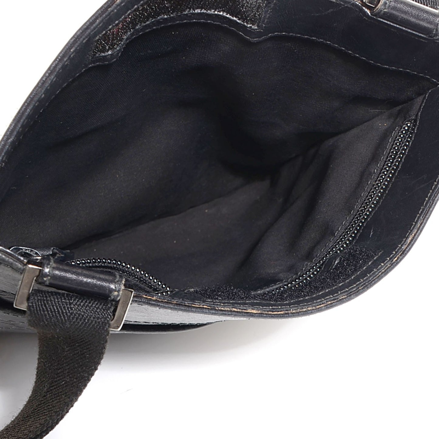 Guccissima Medium Flat Messenger Bag Black