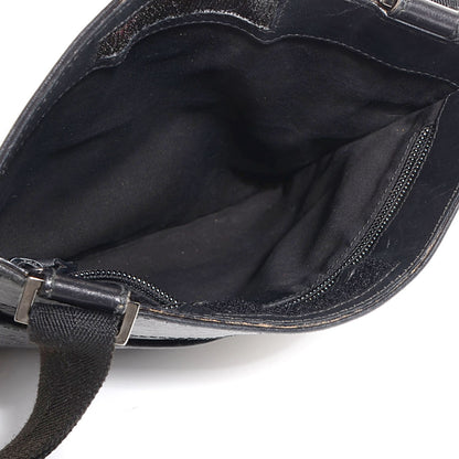 Gucci Guccissima Medium Flat Messenger Bag Black 8 of 17