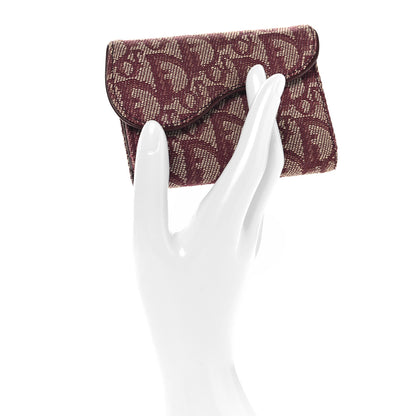 Christian Dior Monogram Compact Saddle Wallet Bordeaux 2 of 9
