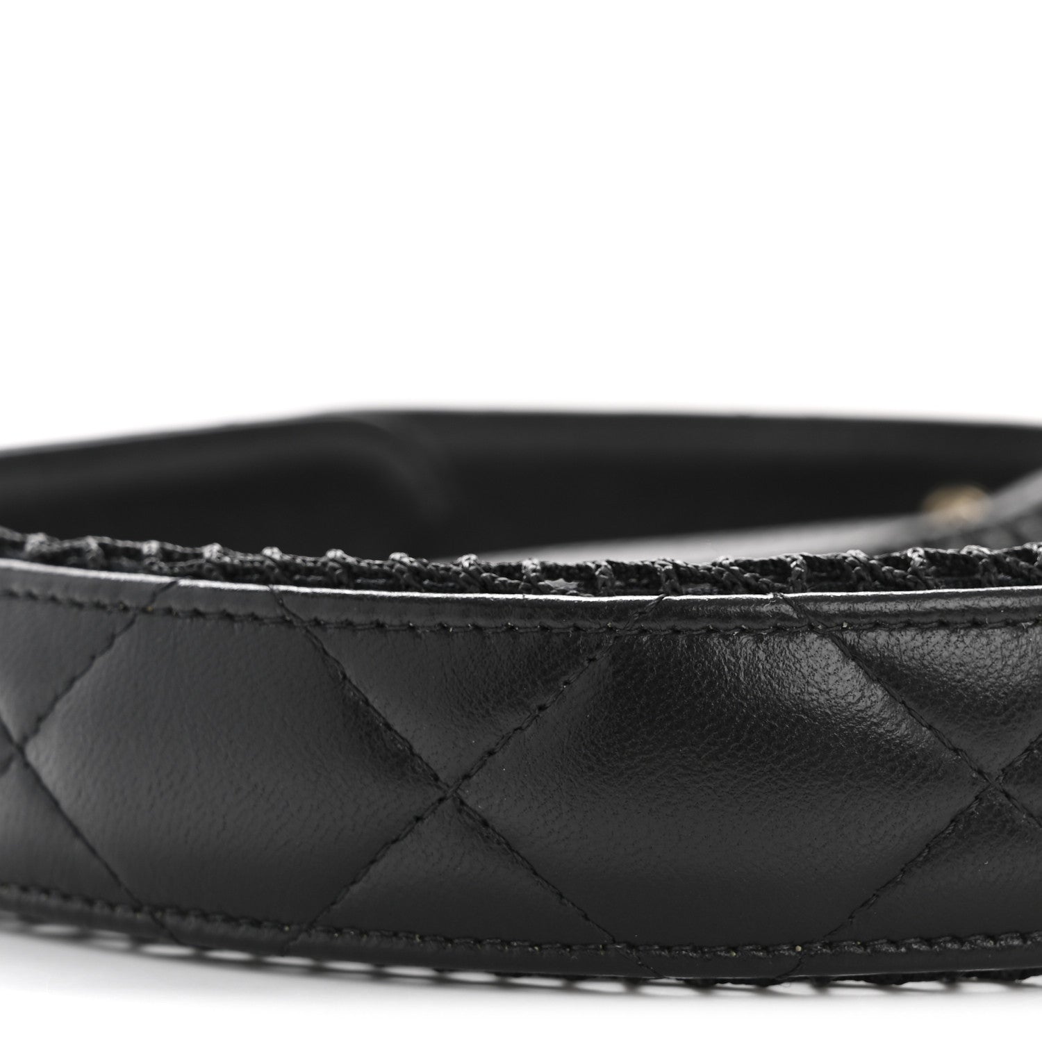 Chanel Mesh Shiny Lambskin Pouch Hobo Black 9 of 10