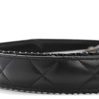 Chanel Mesh Shiny Lambskin Pouch Hobo Black 9 of 10
