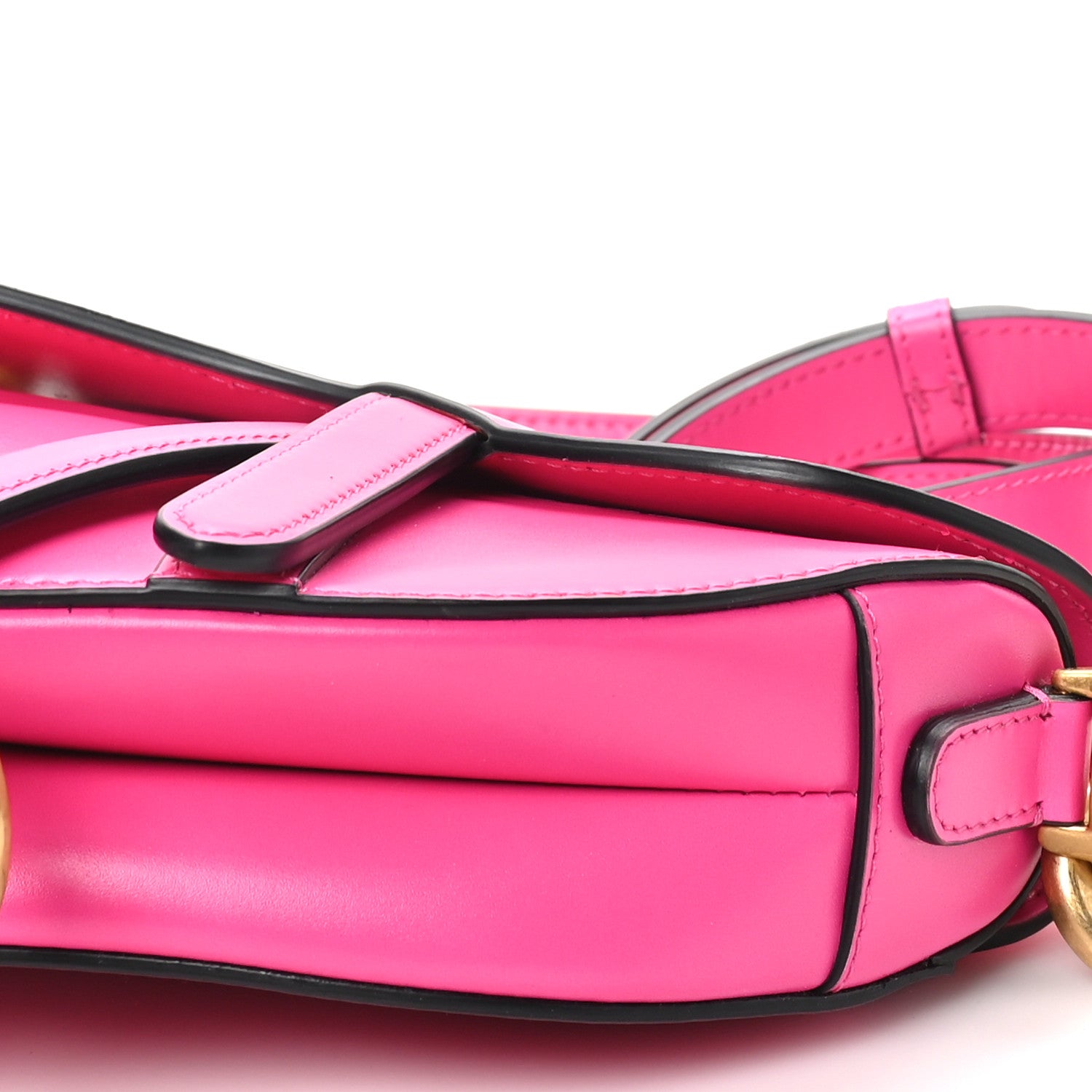Christian Dior Supple Calfskin Mini Saddle Bag With Strap Passion