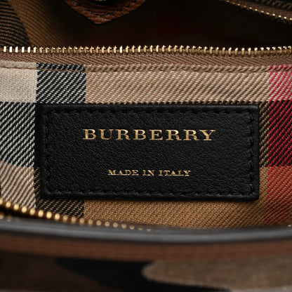 Burberry Suede House Check Camoflauge Medium Banner Tote Tan 6 of 15