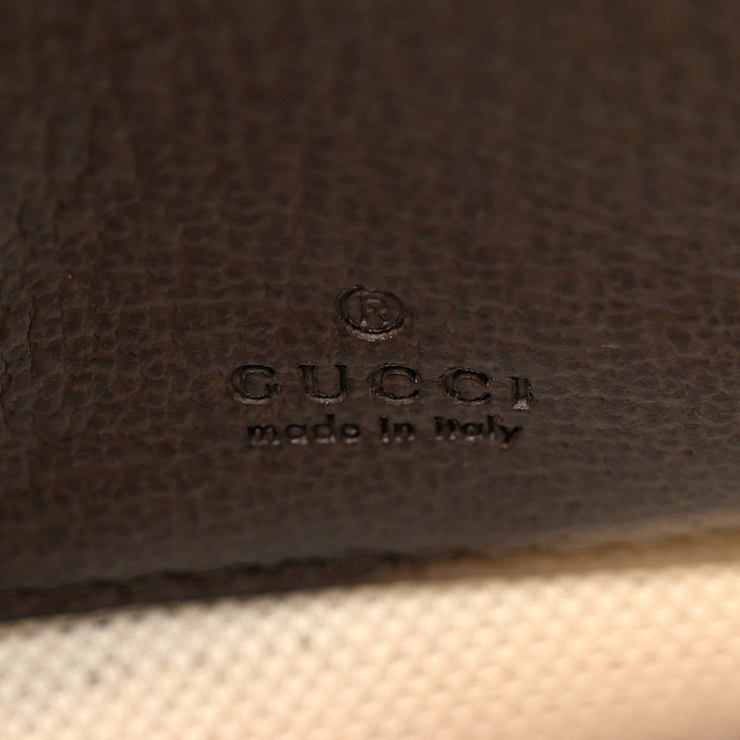 GG Supreme Monogram Textured Dollar Calfskin Web Mini Ophidia Top Handle Bowler Bag Beige Ebony New Acero