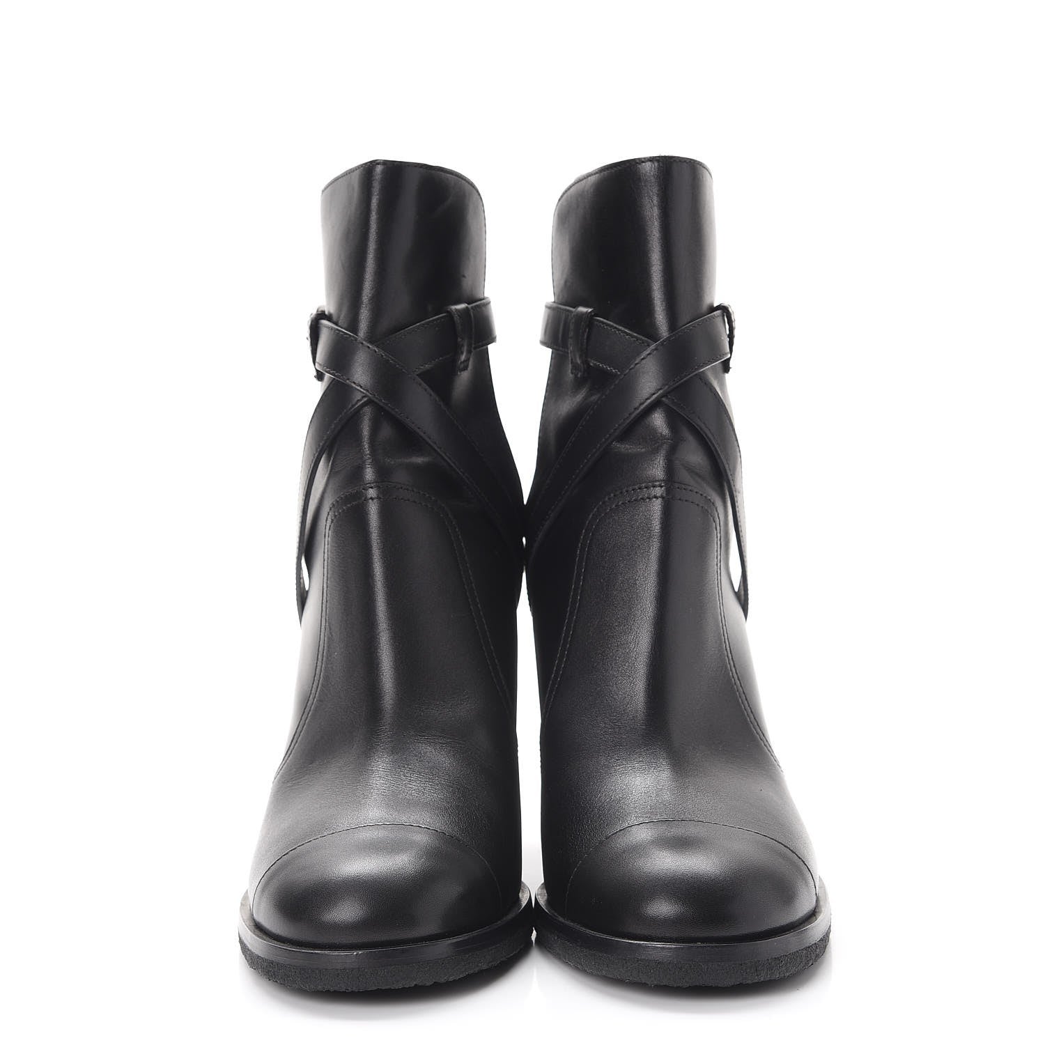 Chanel Calfskin Ankle Boots 41 Black 2 of 10