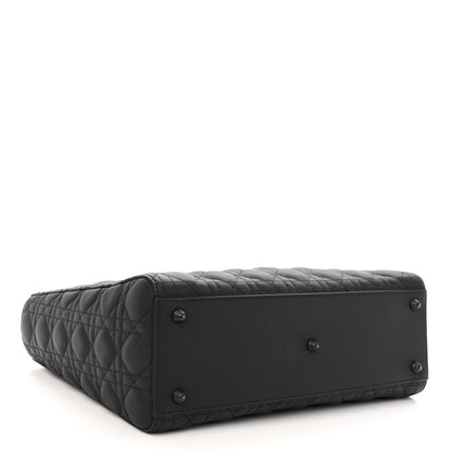Christian Dior Ultra Matte Calfskin Cannage Large Lady Dior Black 4 of 10