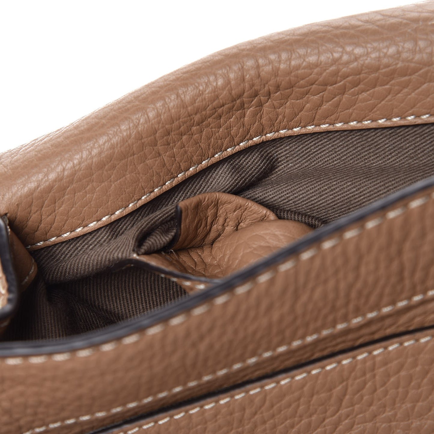 Calfskin Mini Marcie Round Crossbody Bag Nut