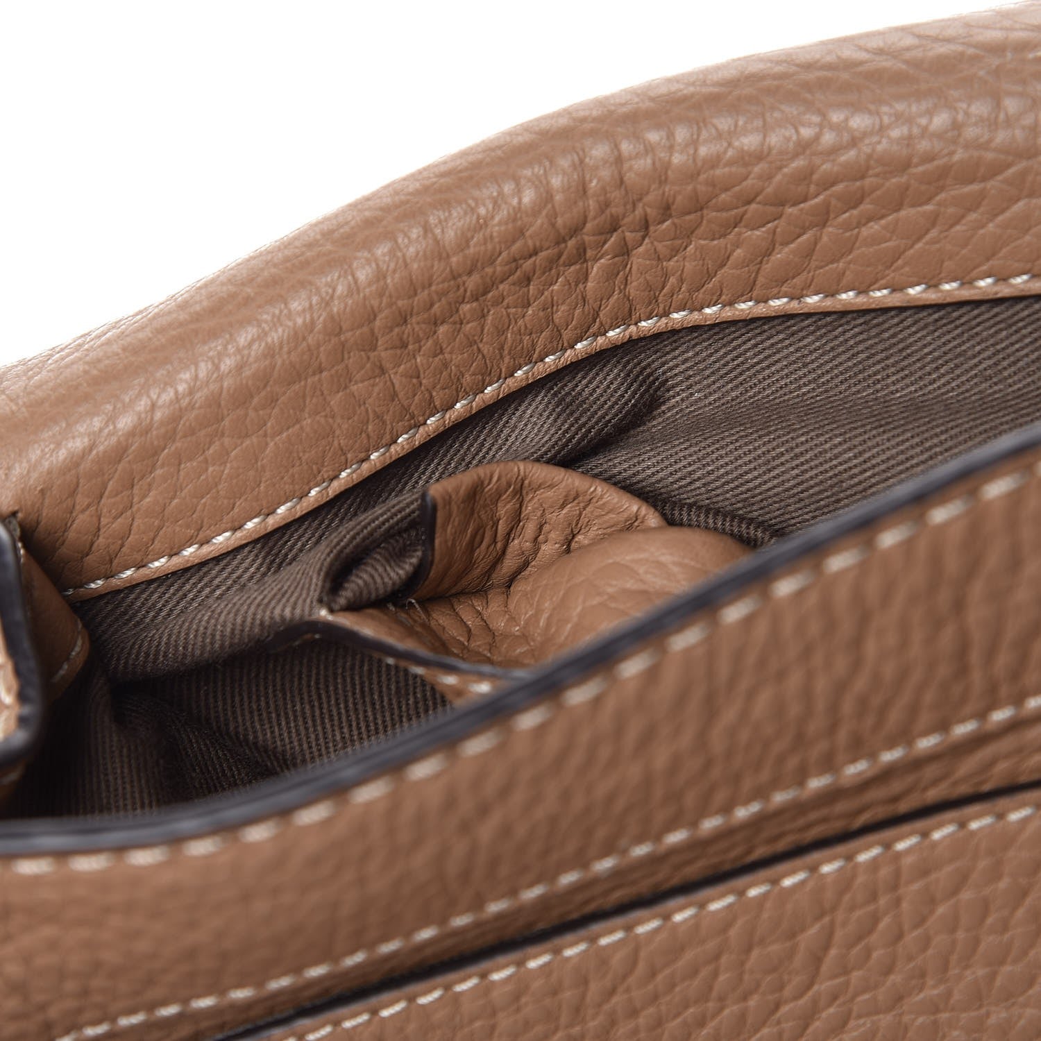 Chloe Calfskin Mini Marcie Round Crossbody Bag Nut 8 of 9