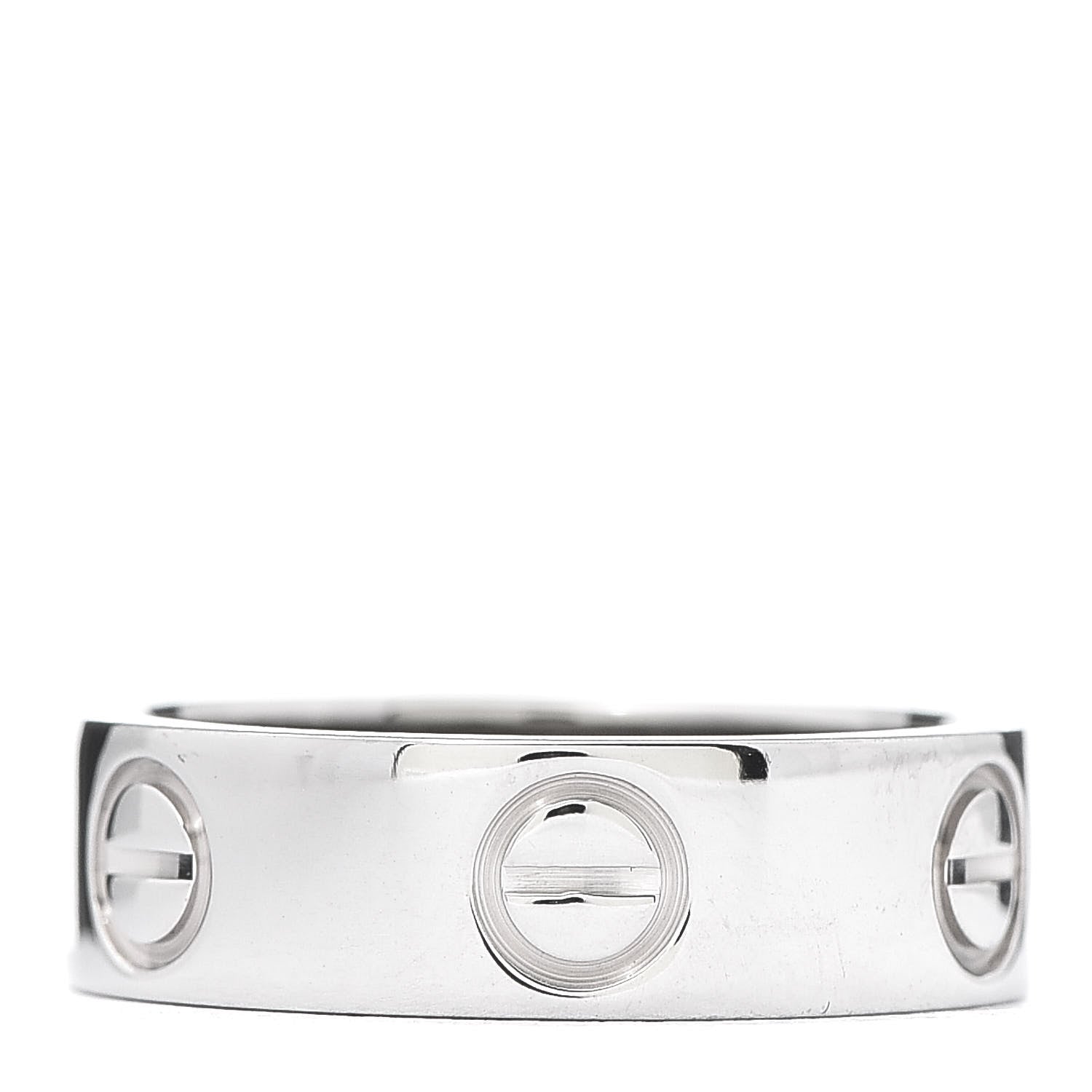 Cartier 18K White Gold 5.5mm LOVE Ring 49 4.75 1 of 4
