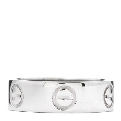 Cartier 18K White Gold 5.5mm LOVE Ring 49 4.75 1 of 4