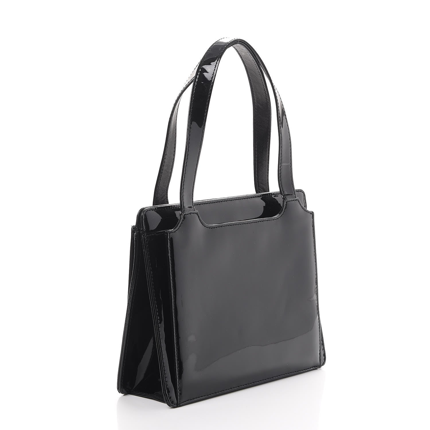 Chanel Patent Calfskin Mademoiselle Shoulder Bag Black 3 of 10