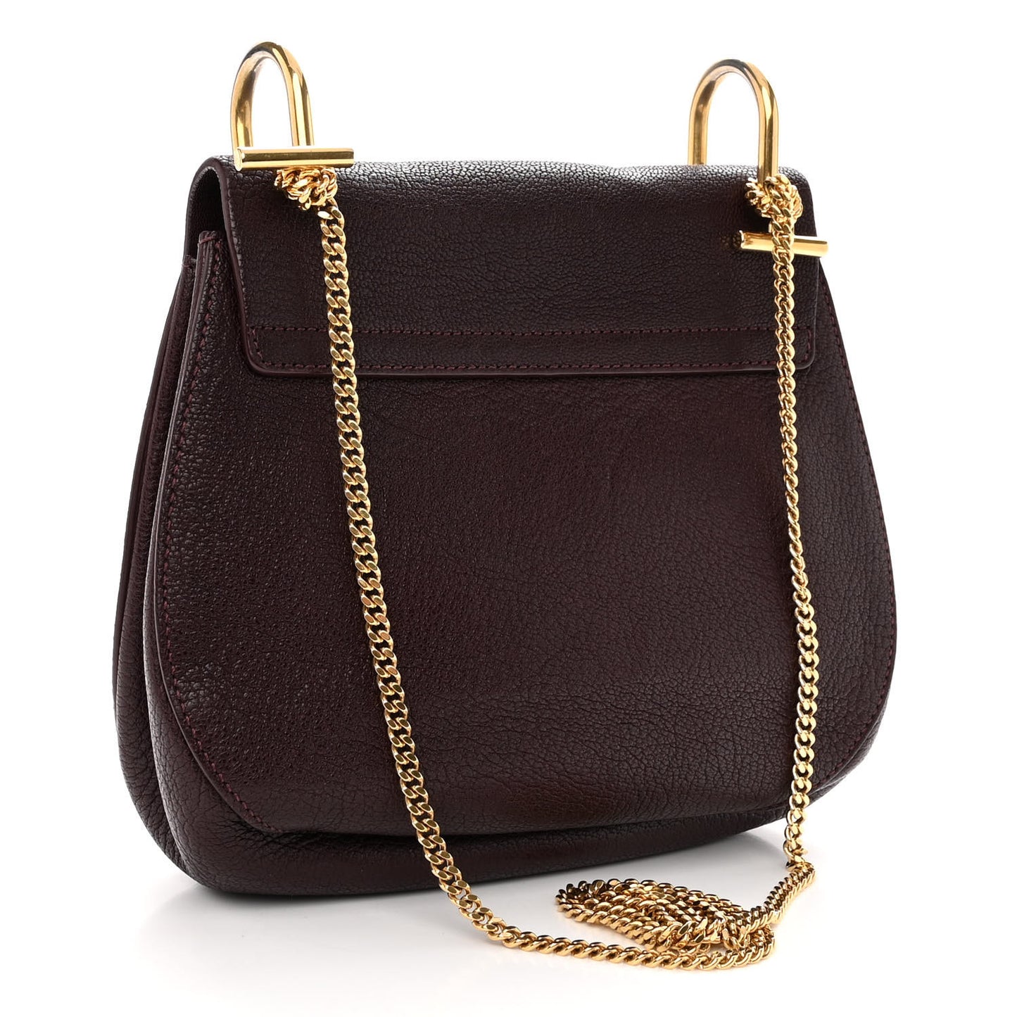Goatskin Drew Shoulder Bag Burgundy