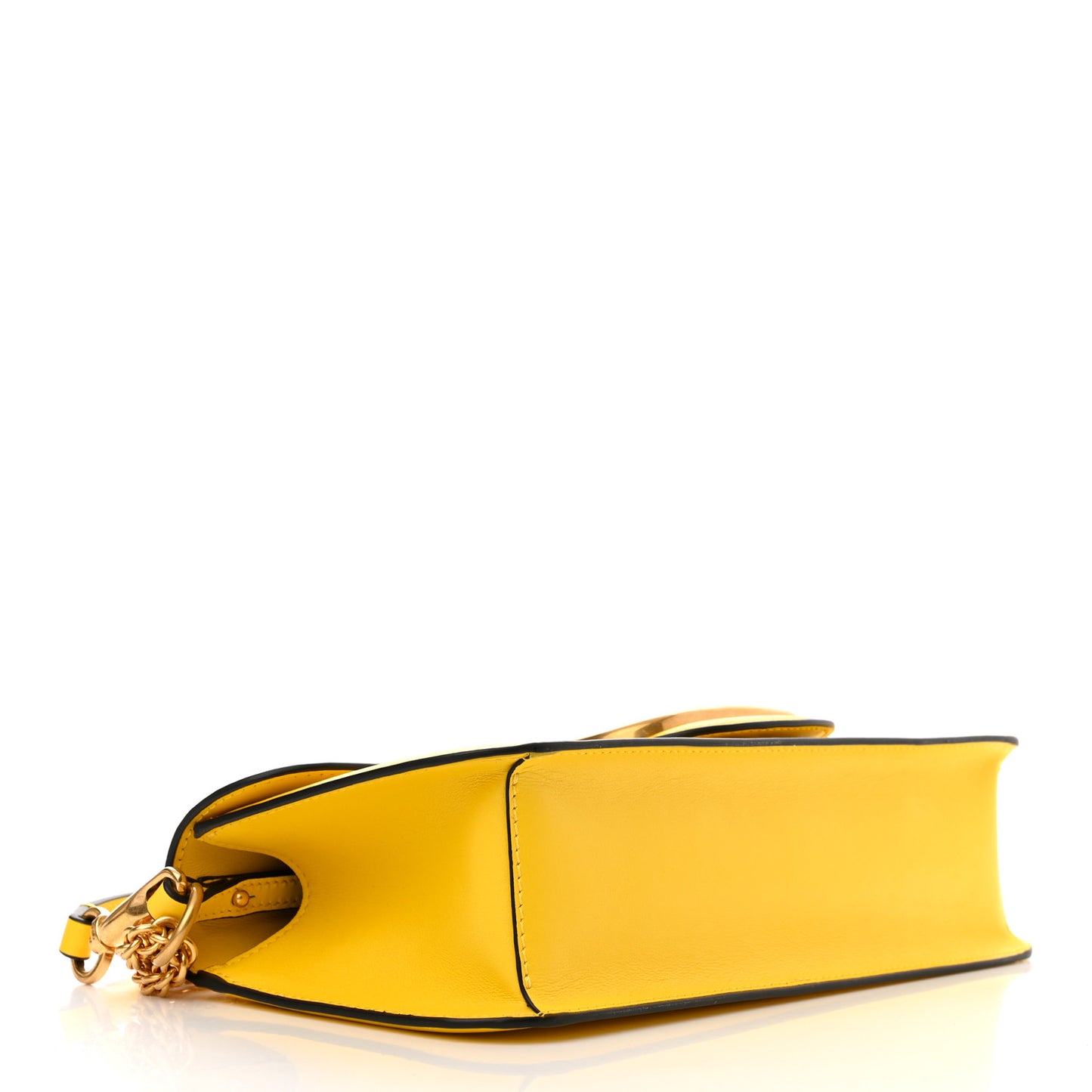 Calfskin Vlogo Loco Shoulder Bag Bright Lemon