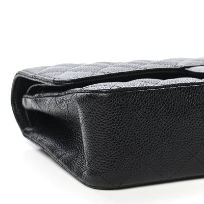 Chanel Caviar Quilted Medium Double Flap Black 15 of 17