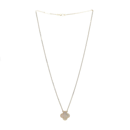 Van Cleef & Arpels 18K Yellow Gold Mother of Pearl Vintage Alhambra Pendant Necklace 2 of 6