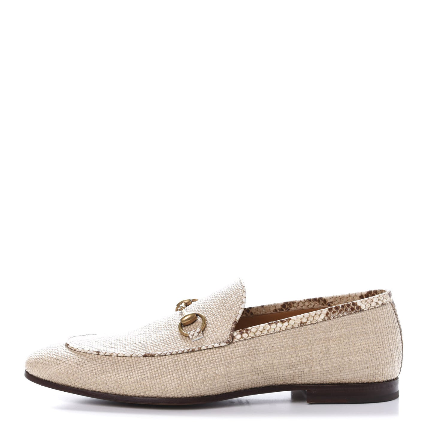 Raffia Elaphe Horsebit Mens Jordaan Loafers 10 Natural Cream Brown