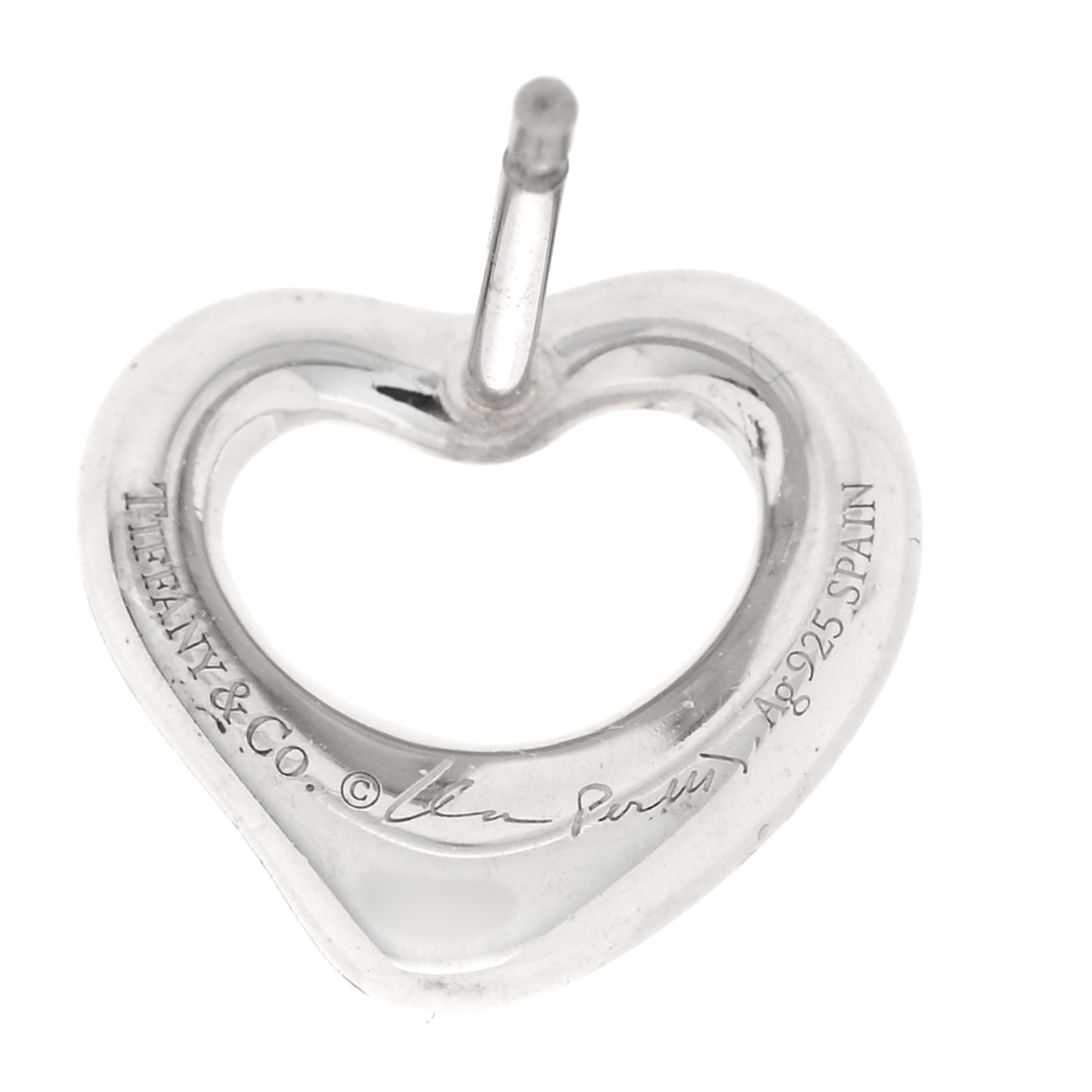 Sterling Silver Elsa Peretti 11mm Open Heart Earrings