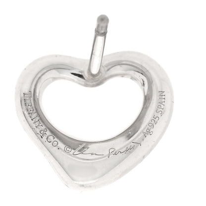 Tiffany Sterling Silver Elsa Peretti 11mm Open Heart Earrings 4 of 4