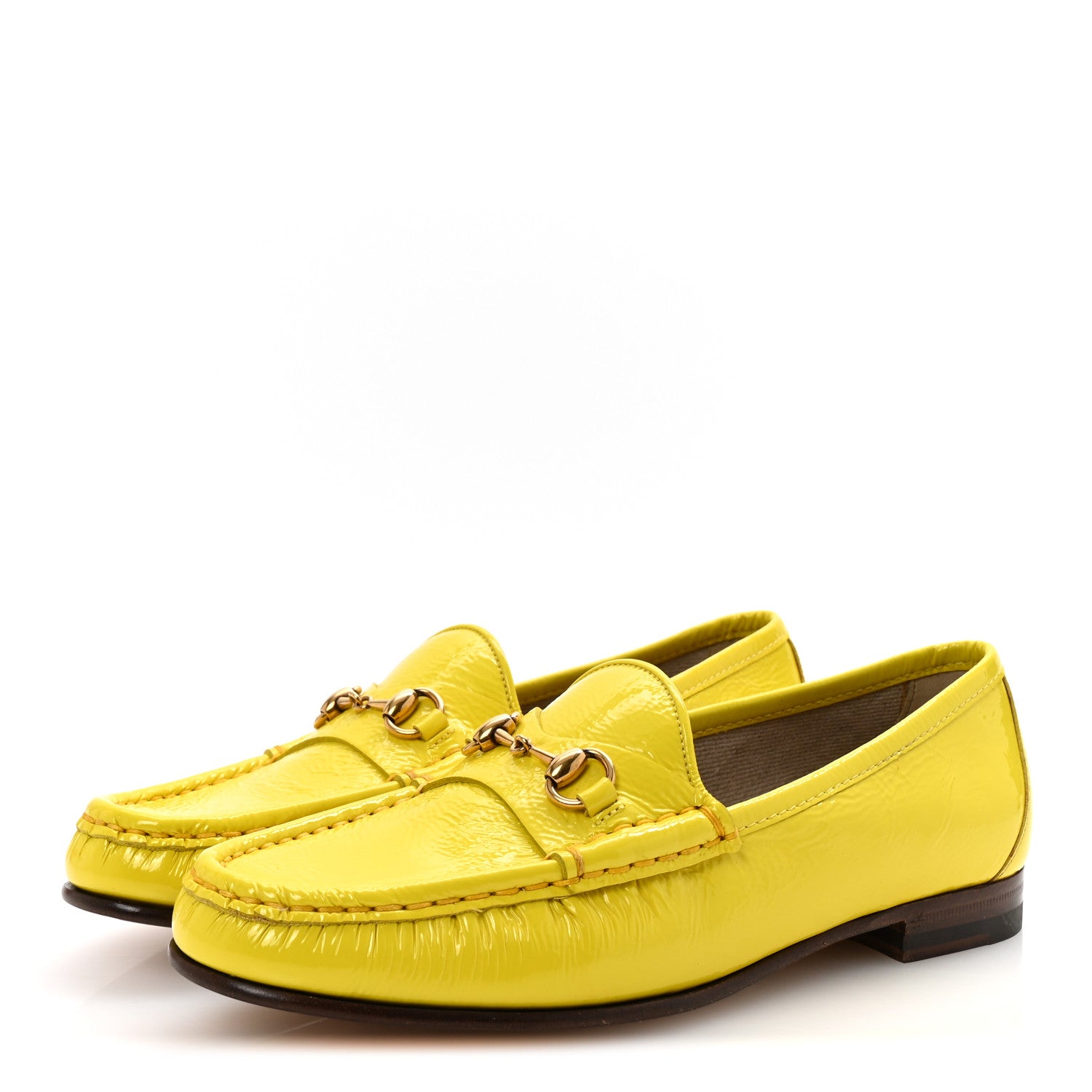 Gucci Vernice Naplack Womens 1953 Horsebit Loafers 36.5 Acid Lime 4 of 9