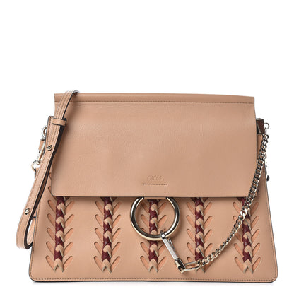 Chloe Calfskin Woven Medium Faye Shoulder Bag Blush Nude 1 of 12