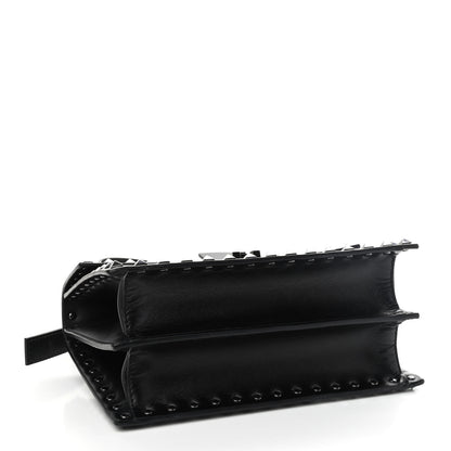 Valentino Garavani Calfskin Rockstud Flap Top Handle Crossbody Bag Black 6 of 8