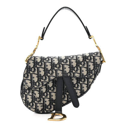 Christian Dior Oblique Mini Saddle Bag Blue 1 of 10