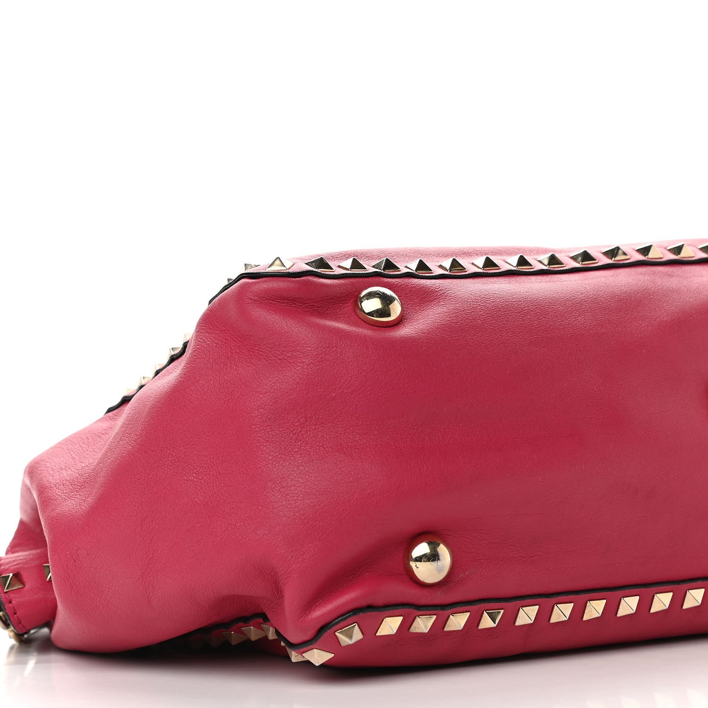 Vitello Medium Rockstud Tote Pink