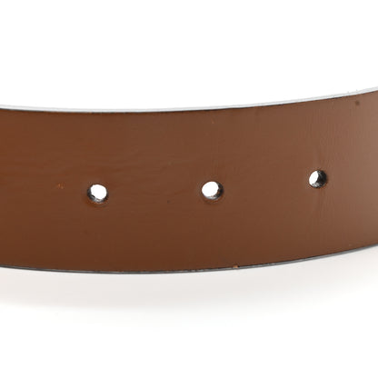 Gucci Selleria Calfskin Nickel Interlocking G 37mm Belt 95 38 Cuir 4 of 5
