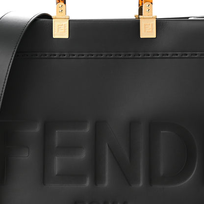 Fendi Vitello King Plexiglass Medium Fendi Sunshine Shopper Tote Black 7 of 10