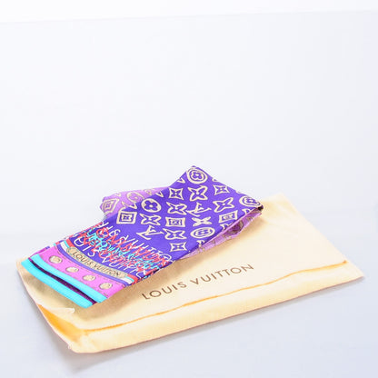Louis Vuitton Silk Monogram Map Bandeau Blue Lagon 5 of 5