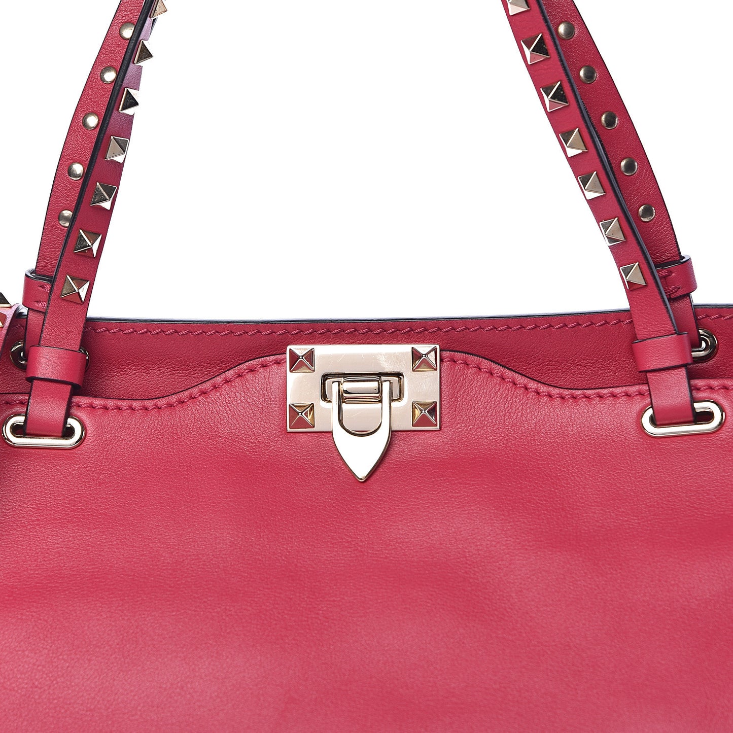 Vitello Medium Rockstud Tote Cyclamin