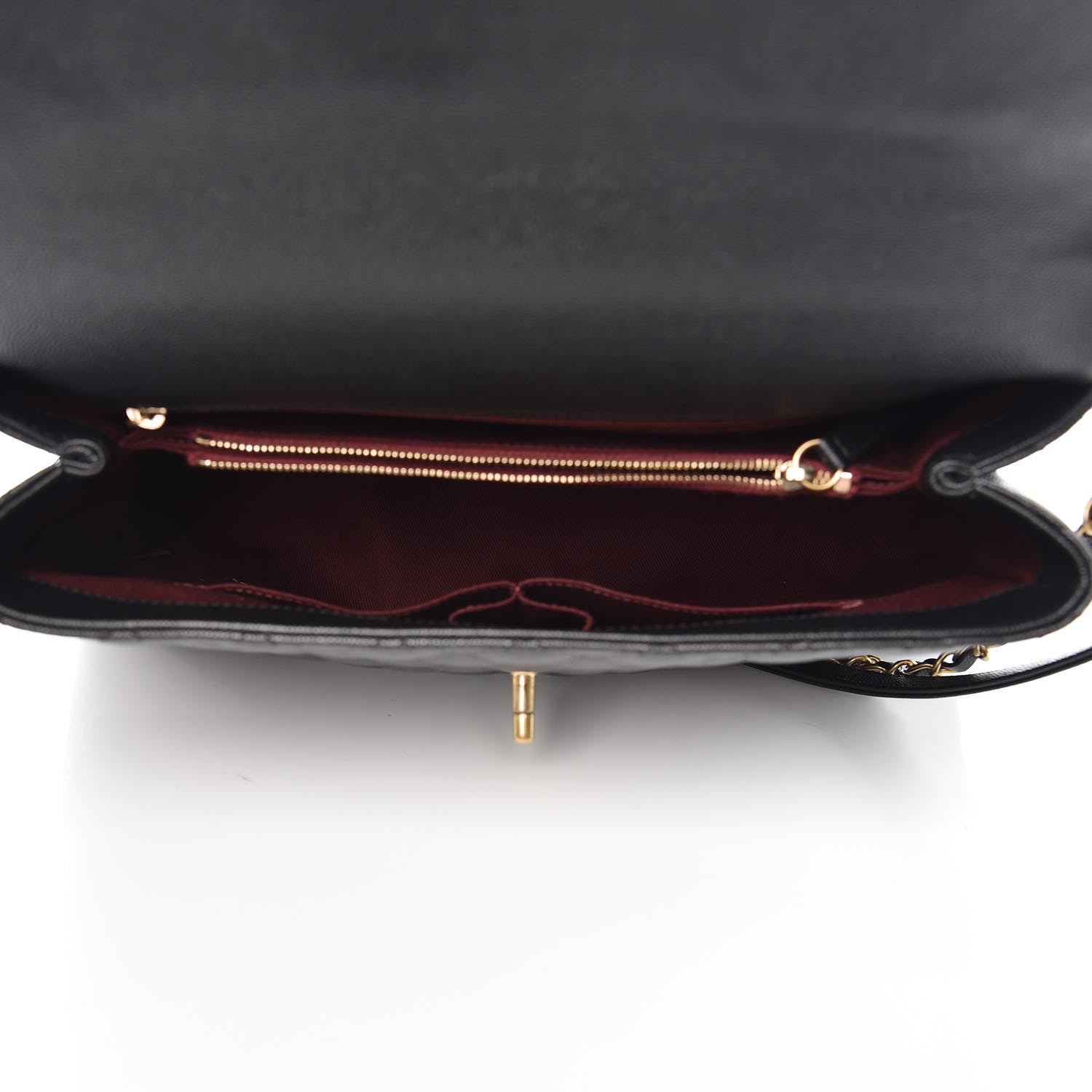 Chanel Caviar Quilted Medium Coco Handle Flap Black 5 of 10