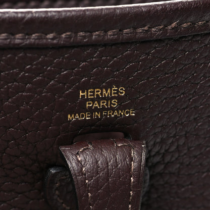 Hermes Taurillon Clemence Flipperball Sangle Evelyne TPM Rouge Sellier Caramel Nata Gold 6 of 10