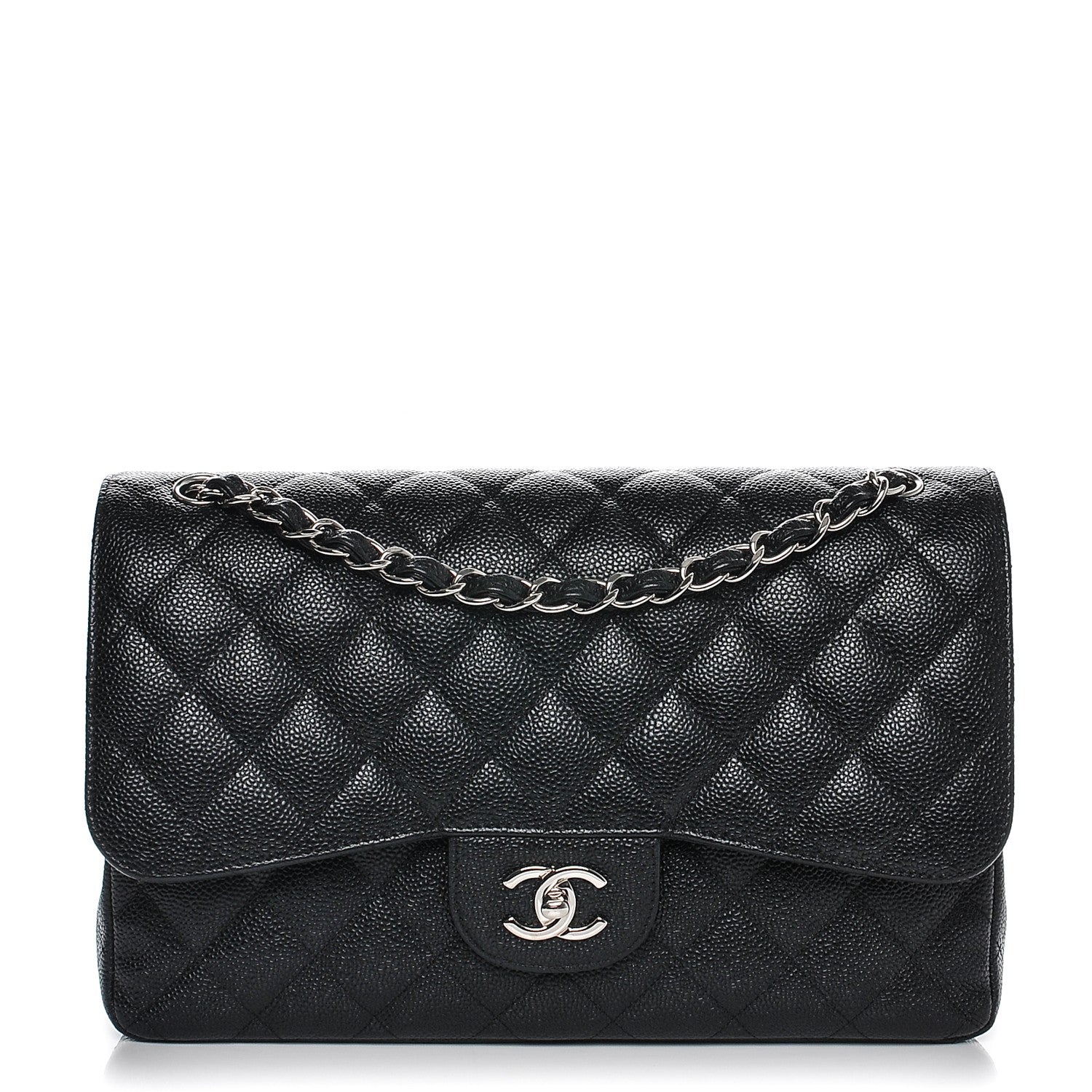 Chanel Caviar Quilted Jumbo Double Flap Black 1 of 8