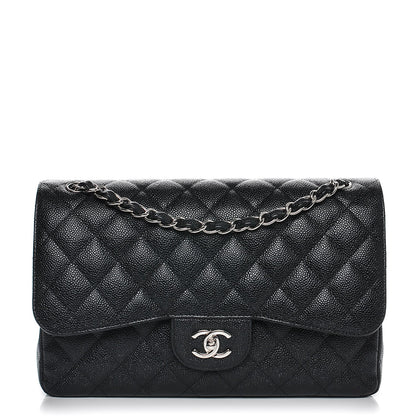 Chanel Caviar Quilted Jumbo Double Flap Black 1 of 8