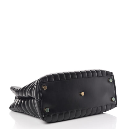 Saint Laurent Calfskin Y Quilted Monogram Large Loulou Shopper Black 4 of 8