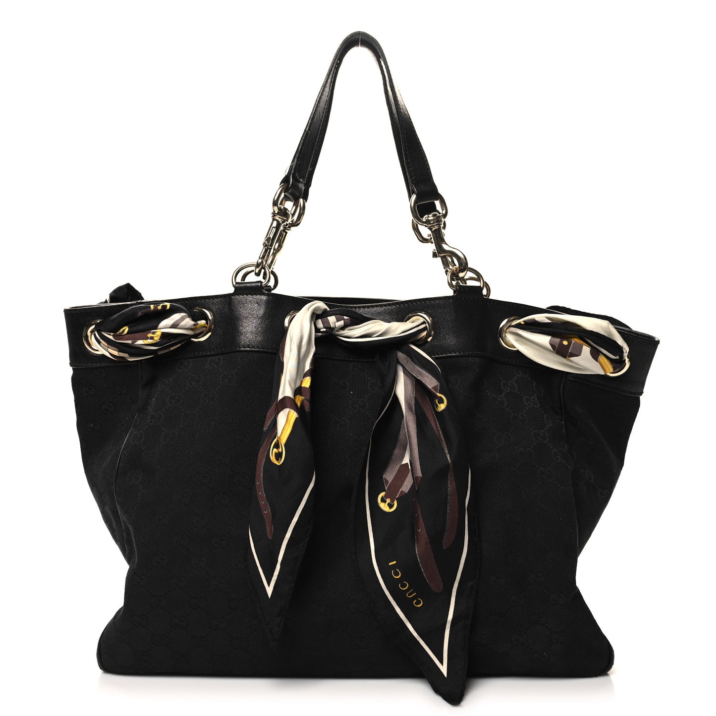 Monogram Large Positano Tote Black