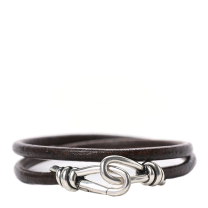 Tiffany Sterling Silver Leather Paloma Picasso Knot Double Wrap Bracelet 1 of 5