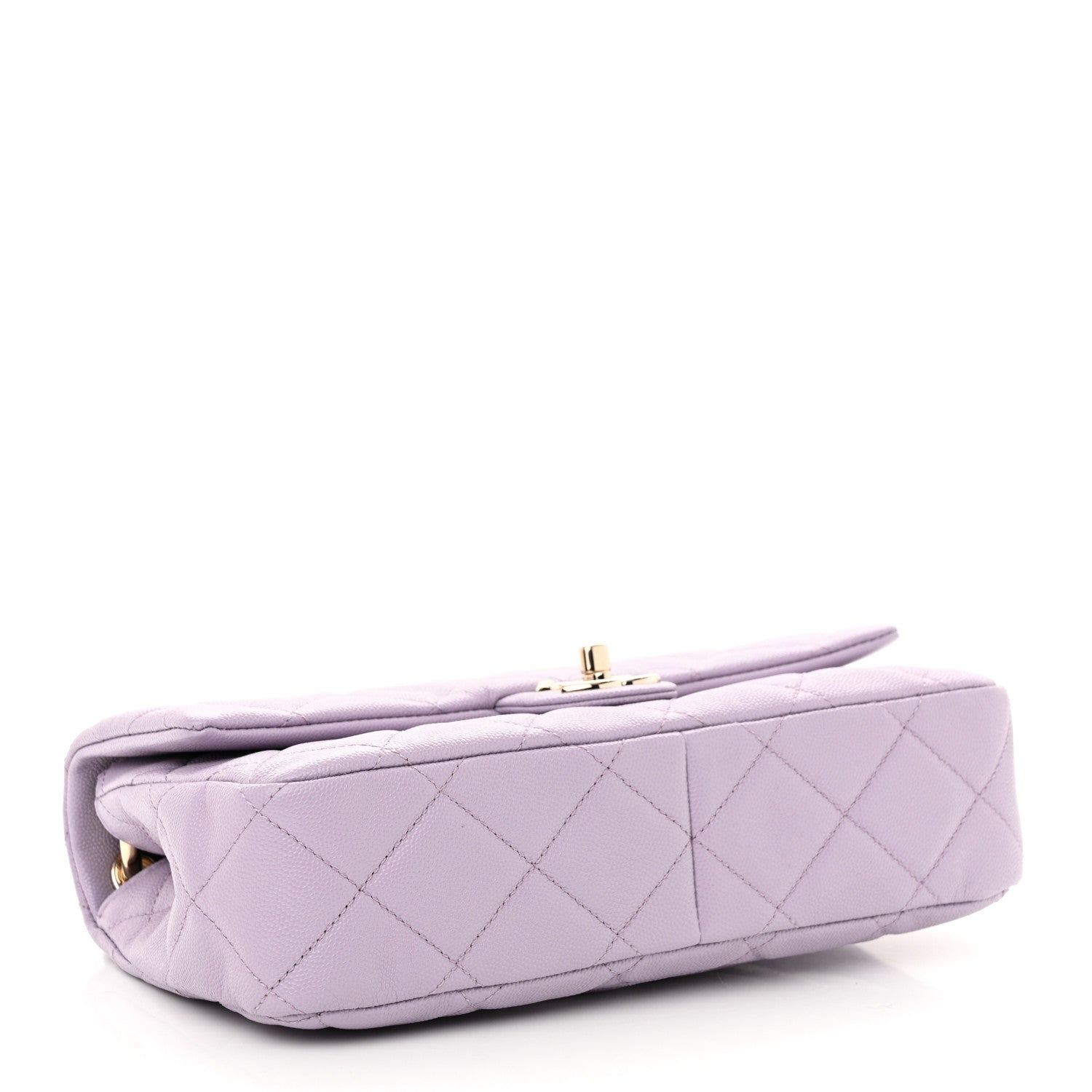 Chanel Caviar Quilted Dual Handle Chain Flap Bag Light Purple 4 of 10
