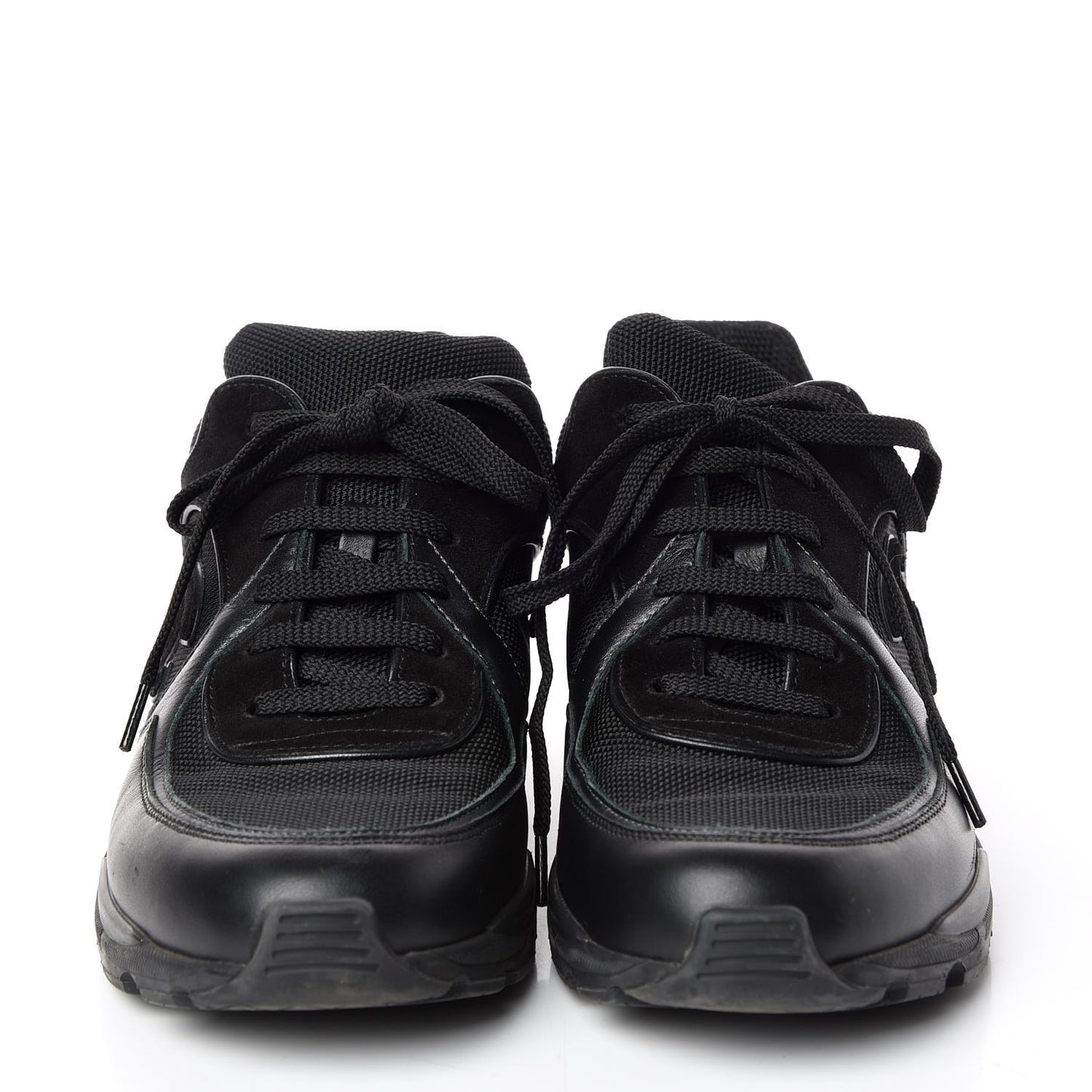 Toile Suede Calfskin CC Sneakers 37.5 Black
