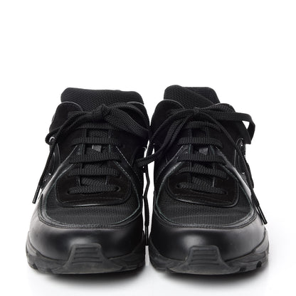 Chanel Toile Suede Calfskin CC Sneakers 37.5 Black 2 of 9