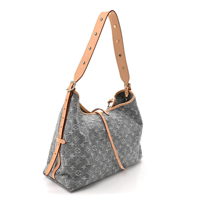 Louis Vuitton Monogram Denim CarryAll MM Washed Grey 4 of 10