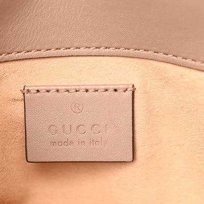 Gucci Calfskin Matelasse Super Mini GG Marmont Shoulder Bag Porcelain Rose 6 of 10