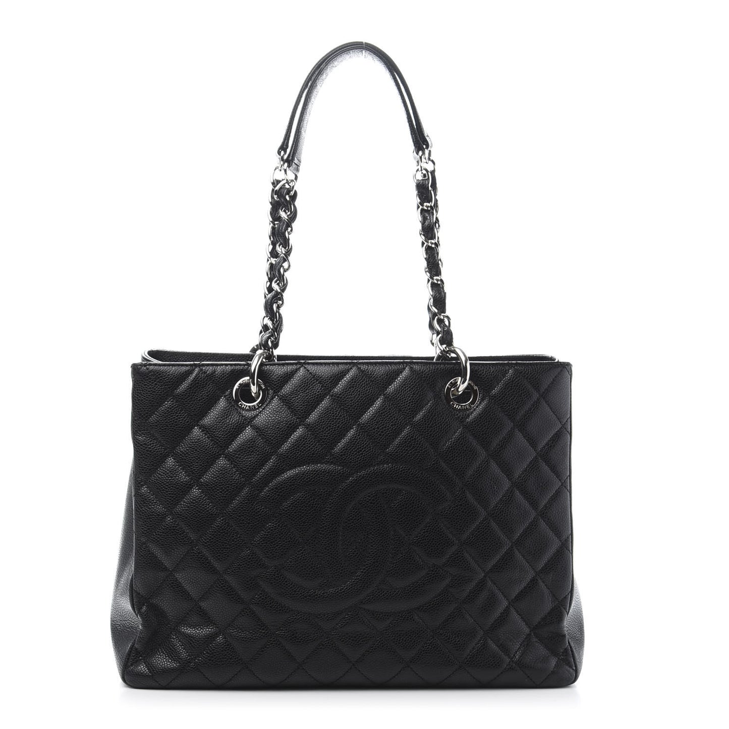 Caviar Quilted Grand Shopping Tote GST Black