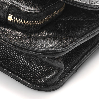 Chanel Caviar Quilted Business Affinity Clutch With Chain Black 9 of 11