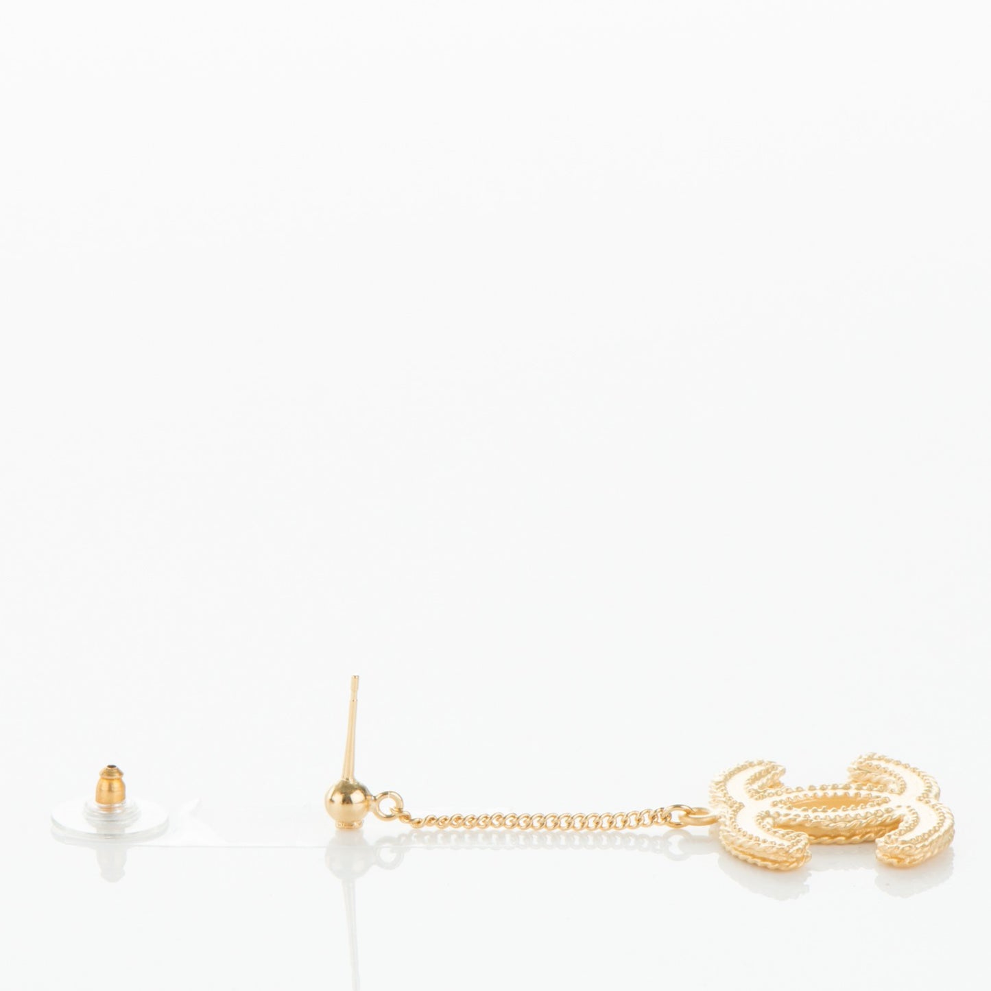 CC Drop Earrings Matte Gold